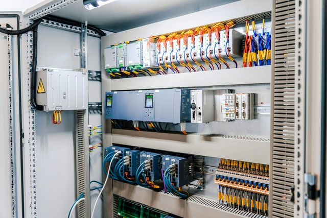Voorbeeld: een open kast met alle modules zichtbaar